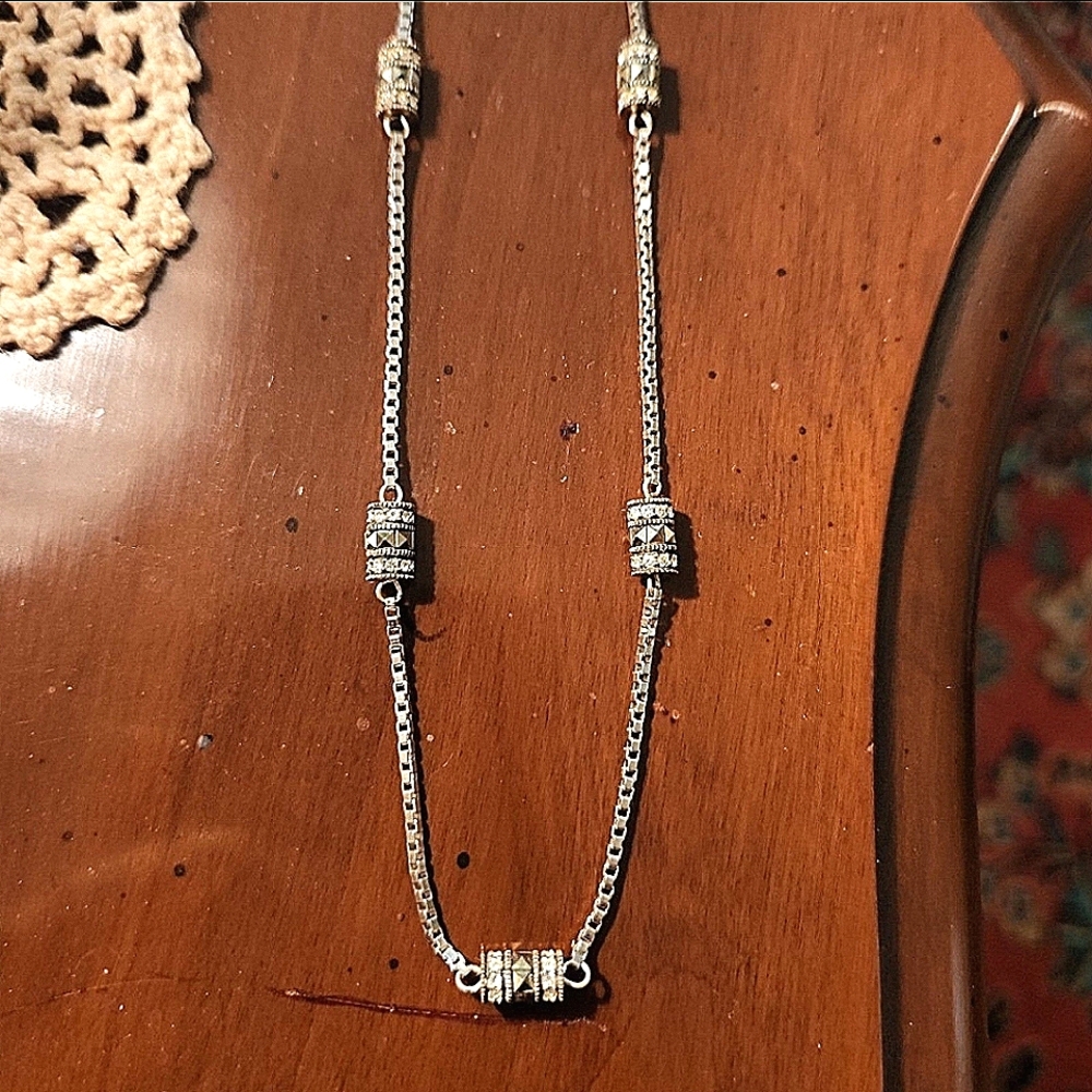 MSCO SS, Marcasite, & CZ Barrel Station Choker